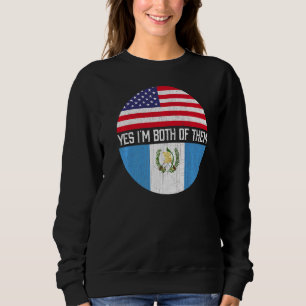 Halb-Amerikaner Halb-Guatemala-USA-Flaggenfamilie  Sweatshirt