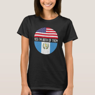Halb-Amerikaner Halb-Guatemala-USA-Flaggenfamilie T-Shirt