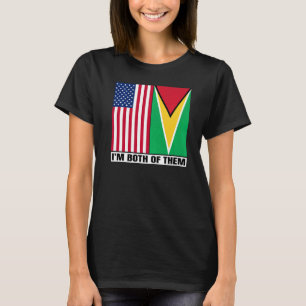 Halb Amerikaner Halb Guyana Heritage USA & Guyana T-Shirt