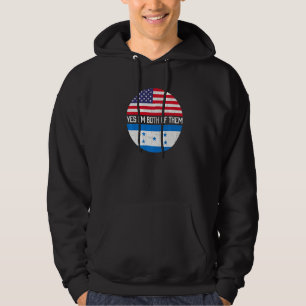 Halb Amerikaner halb Honduran Flag Familie Herita Hoodie