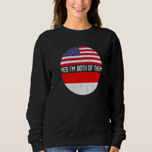 Halb Amerikaner halb indonesische Flaggenfamilie H Sweatshirt