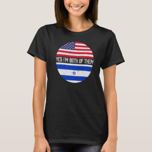 Halb-Amerikaner, halb israelische Flaggenfamilie d T-Shirt