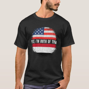 Halb-Amerikaner Halb-Jemen-Flagge Jemen USA Jemen T-Shirt