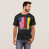 Halb Amerikaner Halb kolumbianisches Erbe USA & Ko T-Shirt (Vorne ganz)