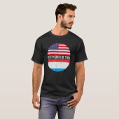 Halb Amerikaner Halb Luxemburg Root USA Flaggenfam T-Shirt (Vorne ganz)