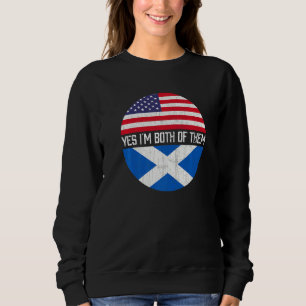 Halb-Amerikaner Halb-Schottische Flagge Familie He Sweatshirt