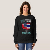 Halb Amerikaner Halb Thailänder Sweatshirt (Vorne ganz)