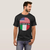 Halb-Amerikaner Halbe italienische Flagge Familie  T-Shirt (Vorne ganz)