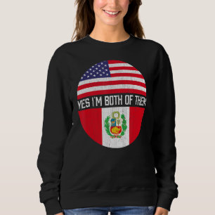 Halb Amerikaner Halbe peruanische Flagge Familie H Sweatshirt