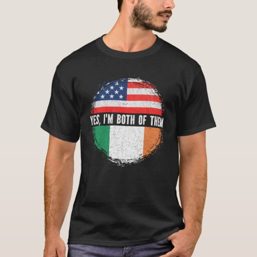 Halb-Amerikaner Halbfinale irische Flagge Irland K T-Shirt (Vorderseite)