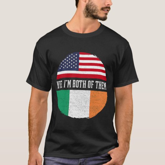 Halb-Amerikaner Halbfinale irische Flagge Irland K T-Shirt (Vorderseite)