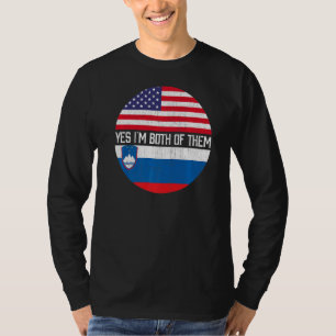 Halb-Amerikaner Halbfinale slowenische Flaggenfami T-Shirt
