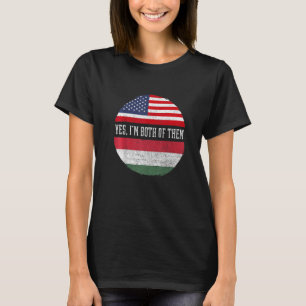 Halb-Amerikaner Halbfinale ungarische Flagge Ungar T-Shirt