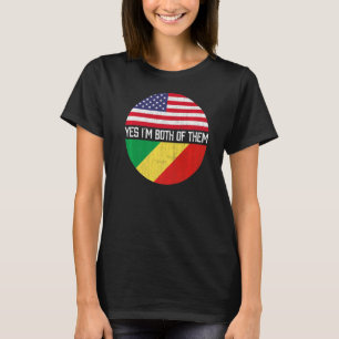 Halb-Amerikaner, Halbkongolesische Flagge, Herit T-Shirt
