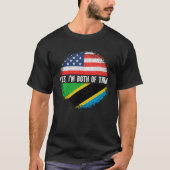 Halb-Amerikaner Halbtansanische Fahne USA Tansania T-Shirt (Vorderseite)