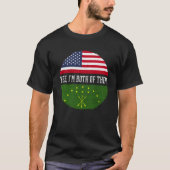 Halb-Amerikaner Half Circassians USA Flag Circassi T-Shirt (Vorderseite)