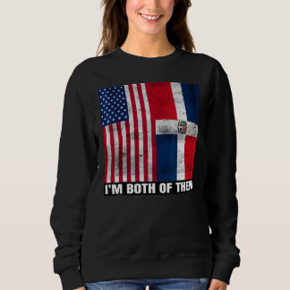 Halb Amerikaner Half Dominikaner USA & Dominikanis Sweatshirt