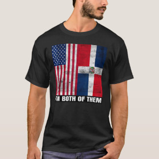 Halb Amerikaner Half Dominikaner USA & Dominikanis T-Shirt
