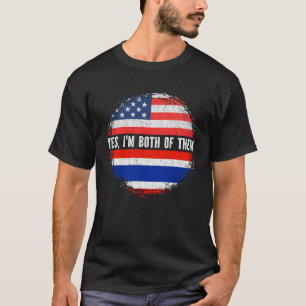 Halb-Amerikaner Half Thai USA Flagge Thailand Erbe T-Shirt