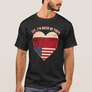 Halb-Amerikaner Half Tschechische USA Flagge Tsche T-Shirt