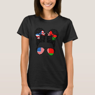 Halb Amerikanerin Halb Weißrussin Mädchen USA Weiß T-Shirt