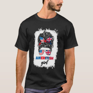 Halb Amerikanisch Britisch Amerika Großbritannien  T-Shirt