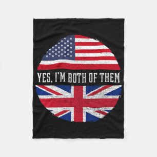 Halb amerikanisch halb britisch USA-Flagge Vereini Fleecedecke