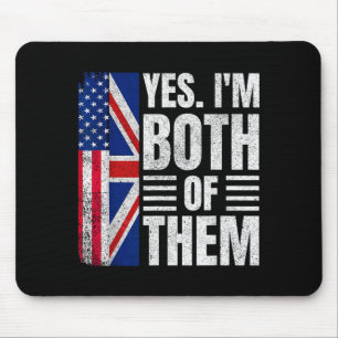 Halb amerikanisch halb britisch USA-Flagge Vereini Mousepad