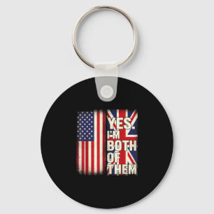 Halb amerikanisch halb britisch USA-Flagge Vereini Schlüsselanhänger