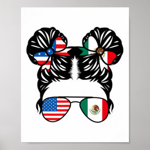 Halb amerikanisches halb mexikanisches Mädchen USA Poster