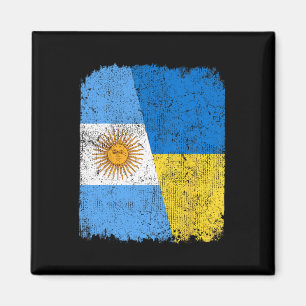 Halb argentinische, halb ukrainische Flagge Herita Magnet