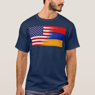 Halb armenisches Halbamerikanisches Sonnengeschenk T-Shirt