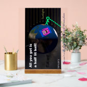 Halb beleuchteter Ball! Acrylschild (Hochzeit)