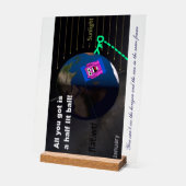 Halb beleuchteter Ball! Acrylschild (Winkel)