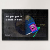 Halb beleuchteter Ball! Puzzle (Horizontal)