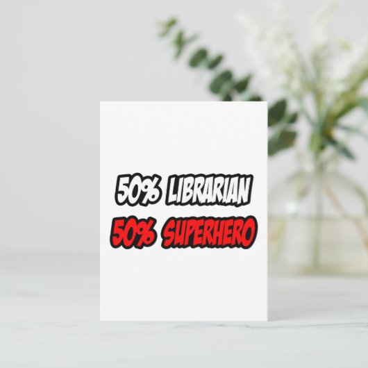 Halb-Bibliothekar................................. Postkarte (Stehend Vorderseite)