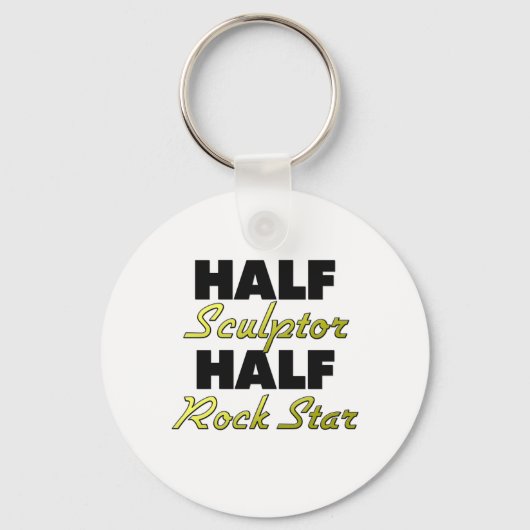Halb-Bildhauer-Rock-Star Schlüsselanhänger (Vorderseite)