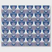 Halb Blau Geschenkpapier (Flach)