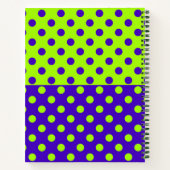 Halb Blau Grün Punkte Muster Design Notizblock (Rückseite)