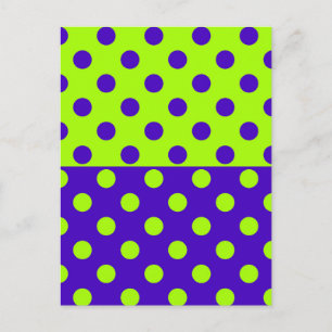 Halb blau grüne Punkte Muster Design  Postkarte