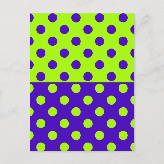 Halb blau grüne Punkte Muster Design Postkarte (Vorderseite)