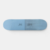 Halb Blau, Halb Nebel, Ihr Name und Text Skateboard (Horizontal)