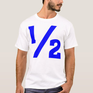 Halb - Blau T-Shirt