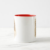 Halb Blumengesicht Wasserfarbe Tasse (Mittel)