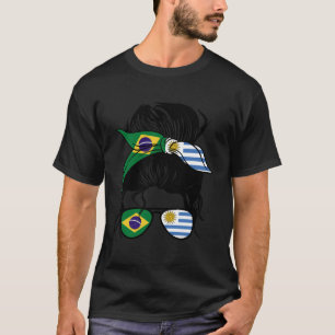 Halb Brasilianer Halbzeit Uruguayan Mix Brasilien T-Shirt