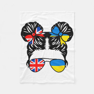 Halb britisches, halb ukrainisches Mädchen Britisc Fleecedecke