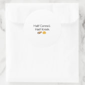 Halb Cannoli. Halb Knish Rund Aufkleber (Tasche)