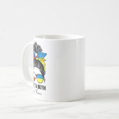 Halb chilenisches halb ukrainisches Mädchen Chile Kaffeetasse (Vorderseite Links)