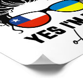 Halb chilenisches halb ukrainisches Mädchen Chile Poster (Ecke)