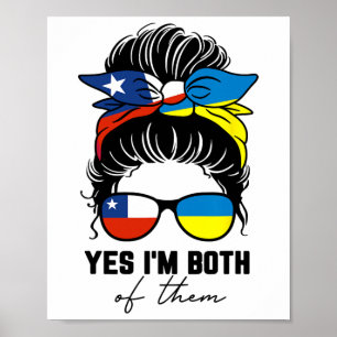 Halb chilenisches halb ukrainisches Mädchen Chile Poster